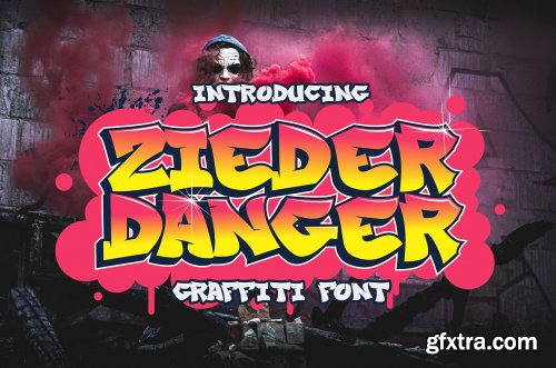  Zieder Danger - Basic Graffiti Font 