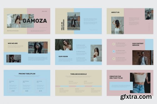 Gamoza - Multi Purposes PowerPoint, Keynote & Google Slides Templates