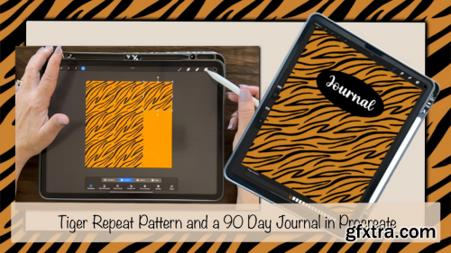  Tiger Repeat Pattern and a 90 Day Journal in Procreate