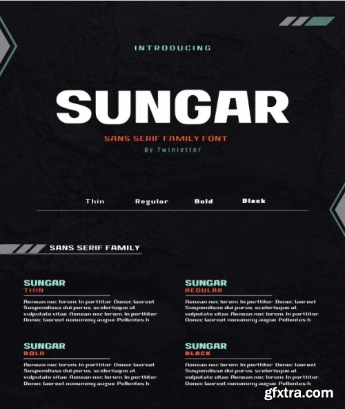 Sungar Sans Serif Family Font