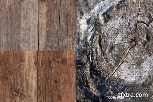 18 Weathered Wood Textures / Backgrounds