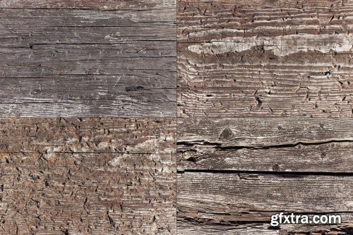 18 Weathered Wood Textures / Backgrounds