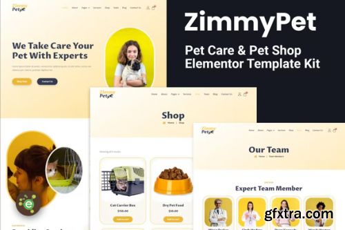 ThemeForest - ZimmyPet - Pet Care & Store Elementor Template Kit