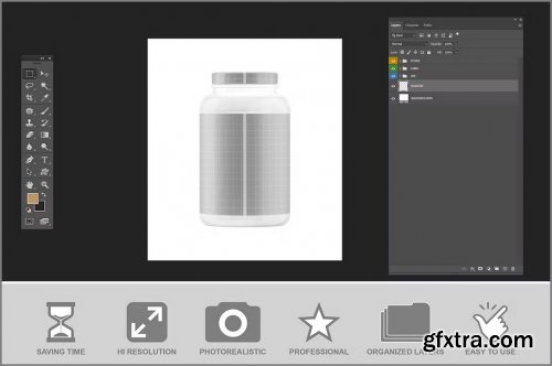 Supplement Jar Mockup