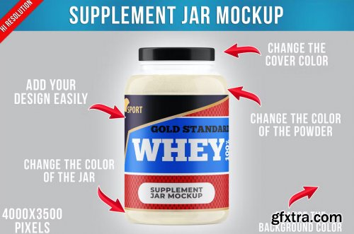 Supplement Jar Mockup