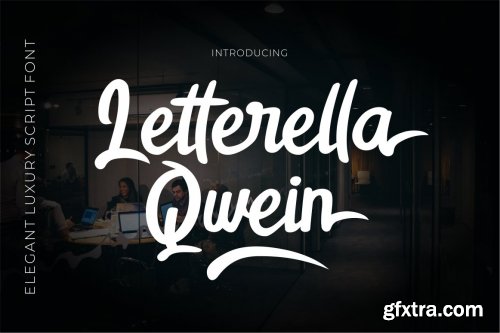  Letterella Qwein - Luxury Script Font 