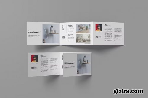 Clean Landscape A4 Trifold Brochure Mockup