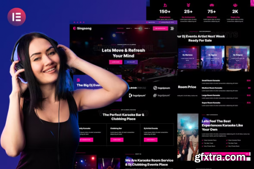 ThemeForest - Singsong - Karaoke Rooms & Dj Clubbing Elementor Template Kit