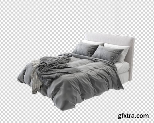 Luxury bed in 3d rendering