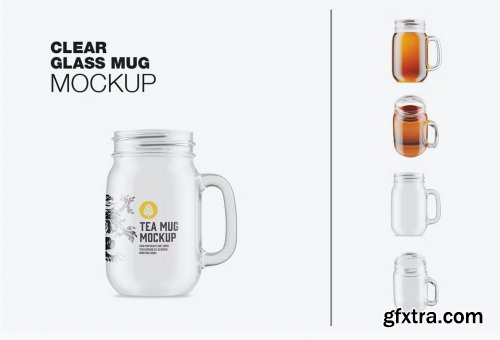 Clear Glass Mug Mockup