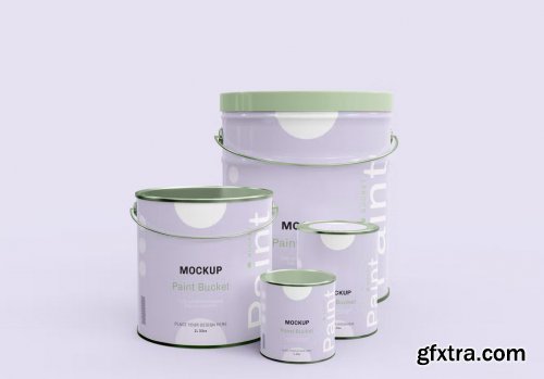 Paint Buckets Mockup Set