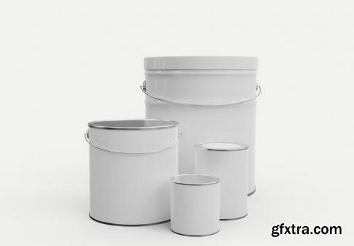 Paint Buckets Mockup Set