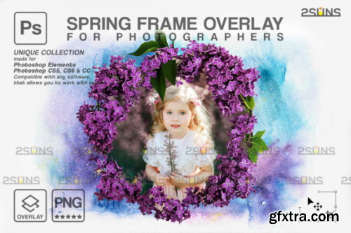  Spring Flower Digital Frames Overlay