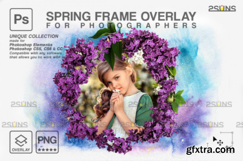  Spring Flower Digital Frames Overlay