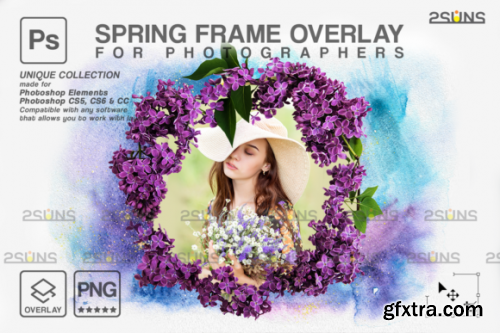  Spring Flower Digital Frames Overlay