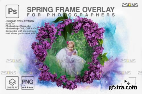  Spring Flower Digital Frames Overlay