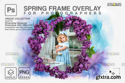  Spring Flower Digital Frames Overlay