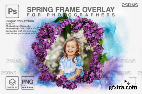  Spring Flower Digital Frames Overlay