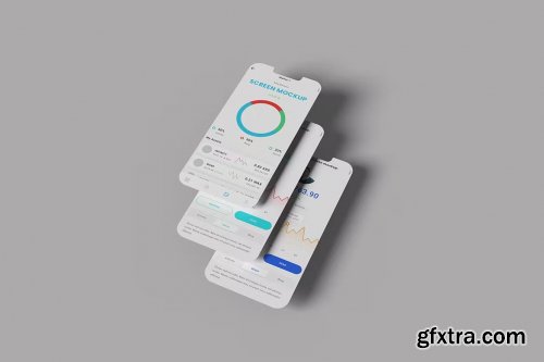 Floating Smartphone Screen Mockup