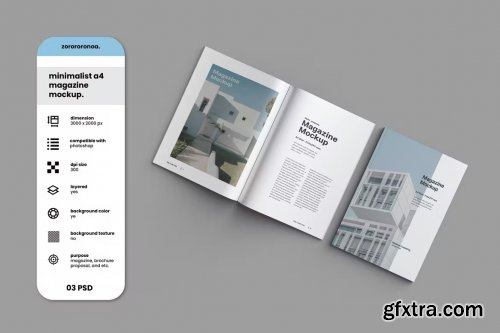 Minimalist A4 Magazine Mockup