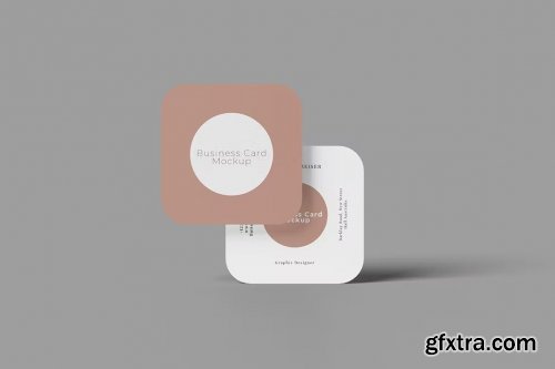 Clean Square Business Card Mockup