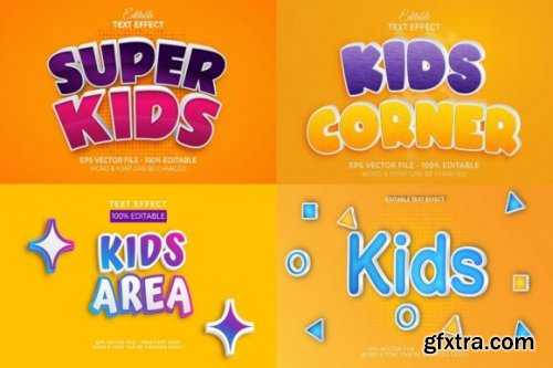 Collections of Text Effect Kids Style