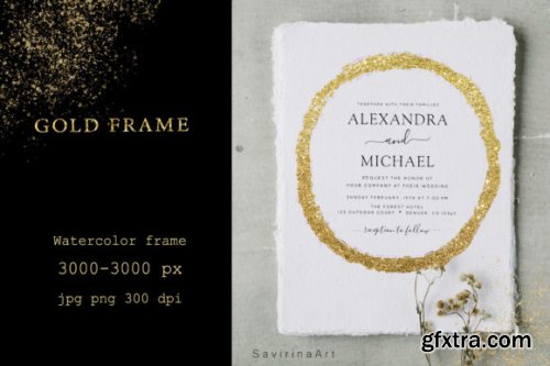 Gold Frame Geometric,Card Wedding Decor