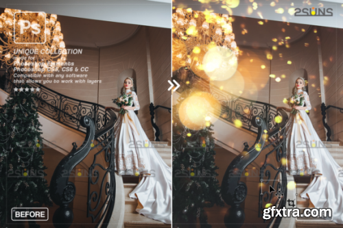  Bokeh Light Photo Overlays