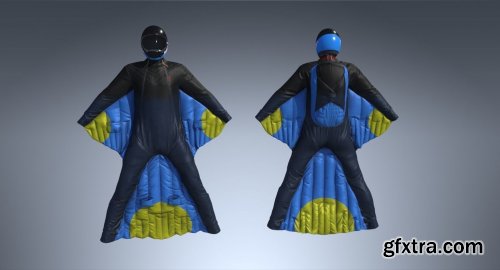 Cgtrader - Wingsuit Skydiving PBR Low-poly 3D model