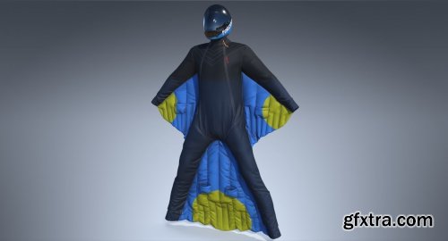 Cgtrader - Wingsuit Skydiving PBR Low-poly 3D model