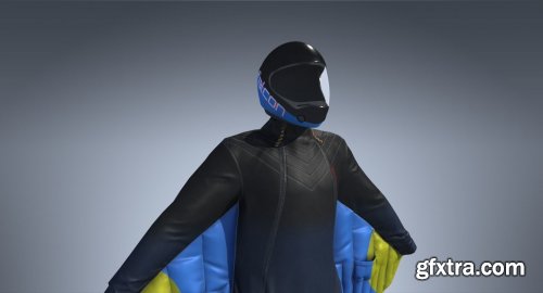 Cgtrader - Wingsuit Skydiving PBR Low-poly 3D model