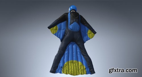 Cgtrader - Wingsuit Skydiving PBR Low-poly 3D model