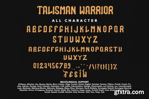  Talisman Warrior Font