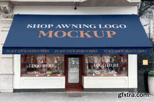  Shop Awning Logo Mockup