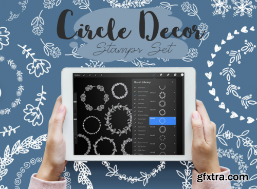  Procreate Stamps Decoration Circle Brush