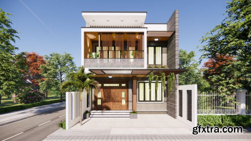 Sketchup House Exterior by Manh Duong Kts