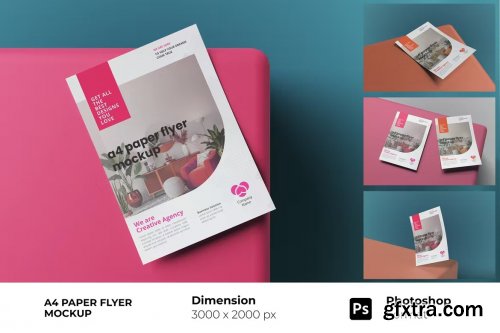 A4 Paper Flyer Mockup