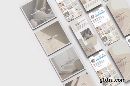 Clean Social Media Kit Mockup