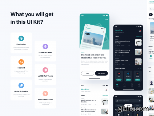 Heading - News App UI Kit​