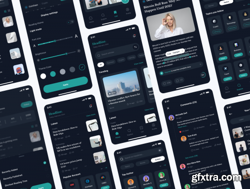 Heading - News App UI Kit​