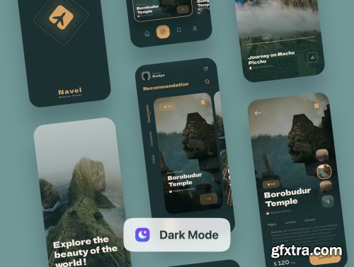 Navel - Nature Travel Expedia App UI Kit