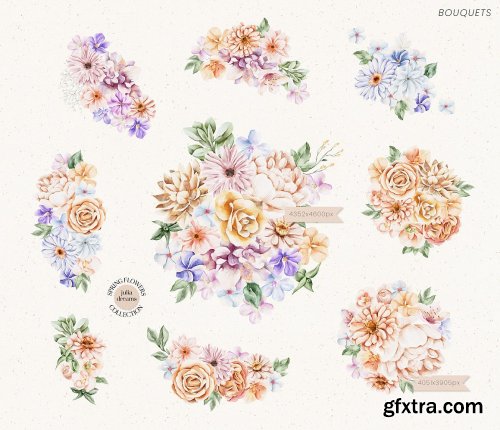 CreativeMarket - Spring Flowers Collection 6938205