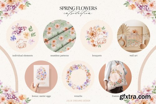 CreativeMarket - Spring Flowers Collection 6938205