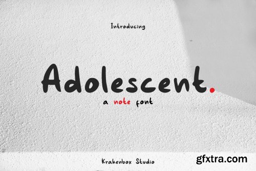 Adolescent - Note Font