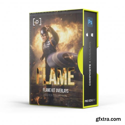 Pro EDU - Flame Kit FX Overlays Bundle Volume 1 & 2