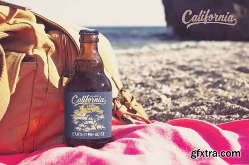 Belgian Beer Mockup on the Beach