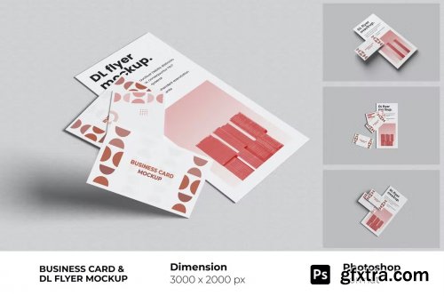 Clean Business Card & DL Flyer Mockup