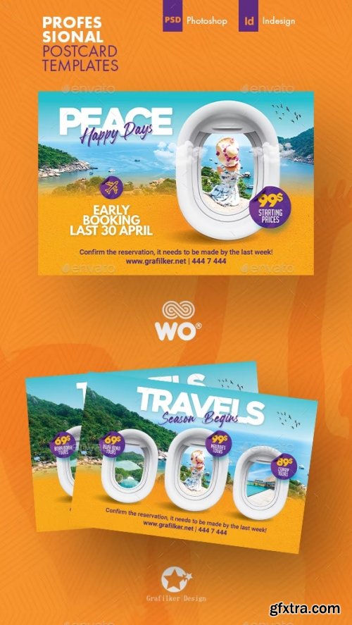 GraphicRiver - Travel Tour Postcard Templates 36490265