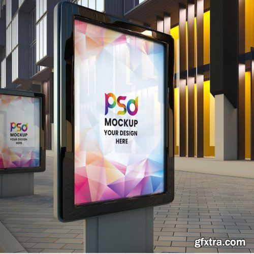 Outdoor billboard advertising mockup