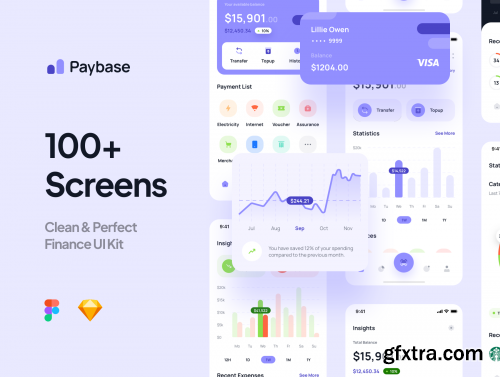  Paybase - Finance App UI Kits